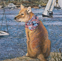 Sailing with Gracie - Original oil painting by Eric Soller